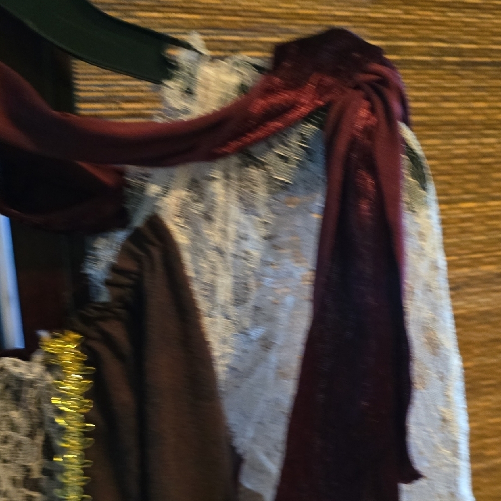 Elegant Lace and Velvet Like Costume. Includes pirate eye patch&headband tie. - Picture 4 of 9